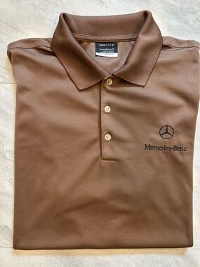 Nike Brown Polo with Mercedes-Benz Embroidery